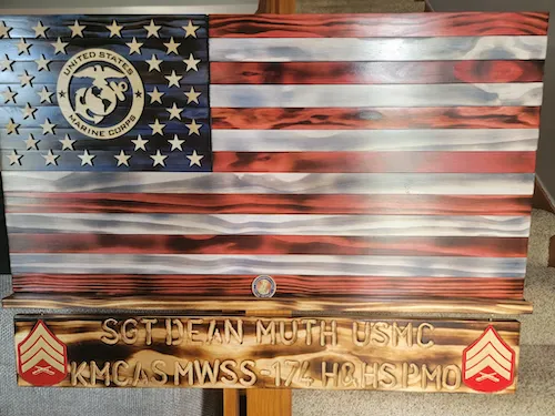 E5 Woodworx commissioned flag